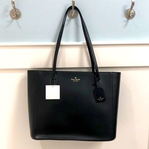 Kate Spade medium tote Schuyler black leather new with tags